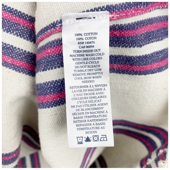 NWT Faherty Baja Beach Tunic Dress in French Rose Baja Stripe Size Large - Picture 11 of 12